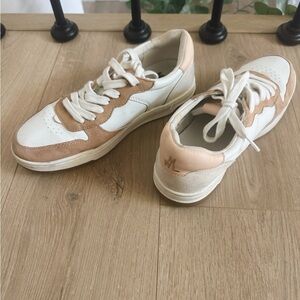 Madewell White and Tan Sneakers